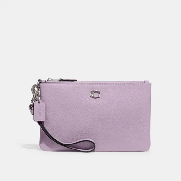 Coach purple pebbled wristlet - Picture 3 of 8